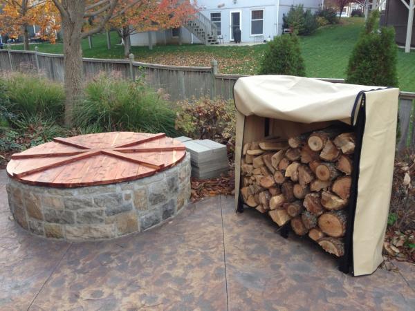 Custom Firewood Rack Cover